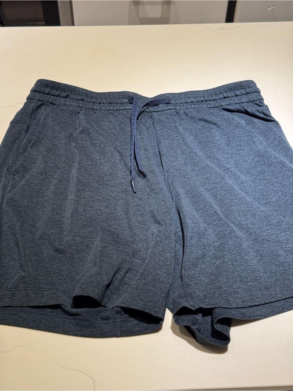 lululemon athletica Men's Heather Navy Drawstring Athletic Shorts